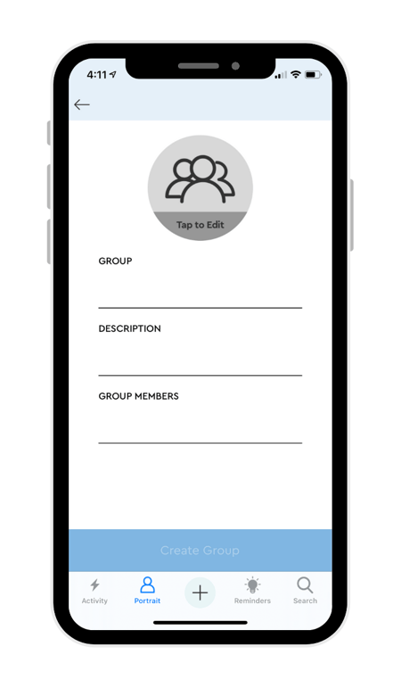 create group - mobile